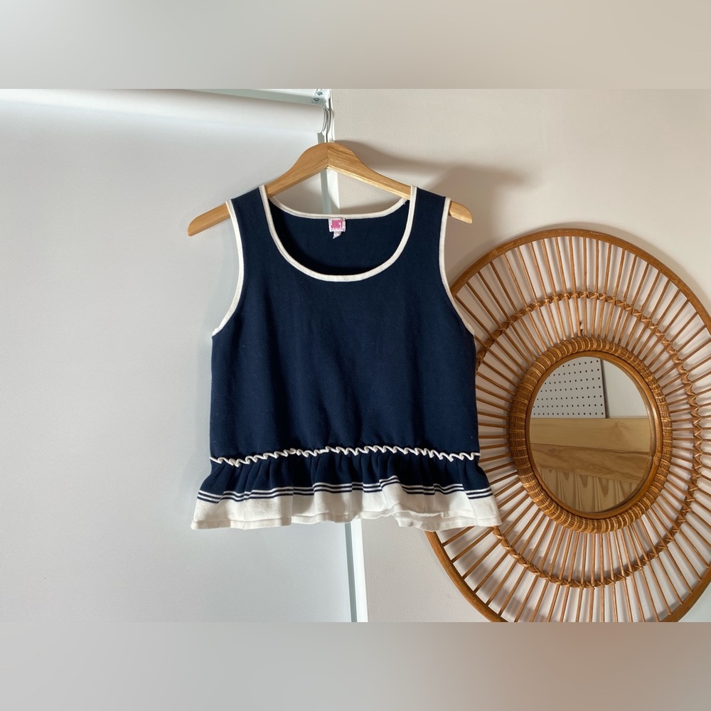 JUICY | swing boxy crop top with peplum frill | size L